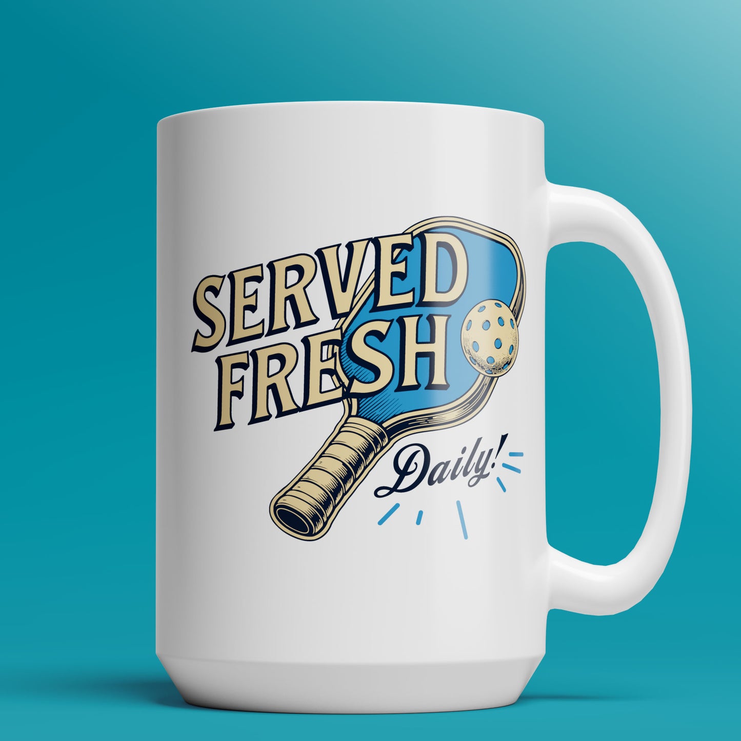 Pickleball Served Fresh - 11oz & 15oz Coffee Mug