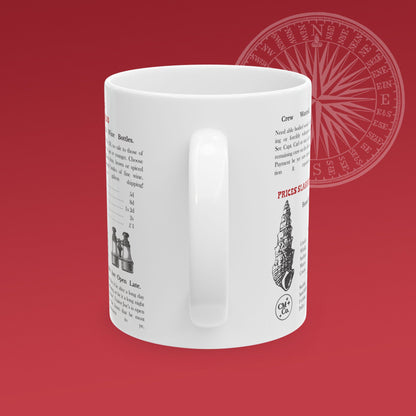 Coffee mug for a fictional black market store called "Traitor Joe's" has a large illustration of a pirate