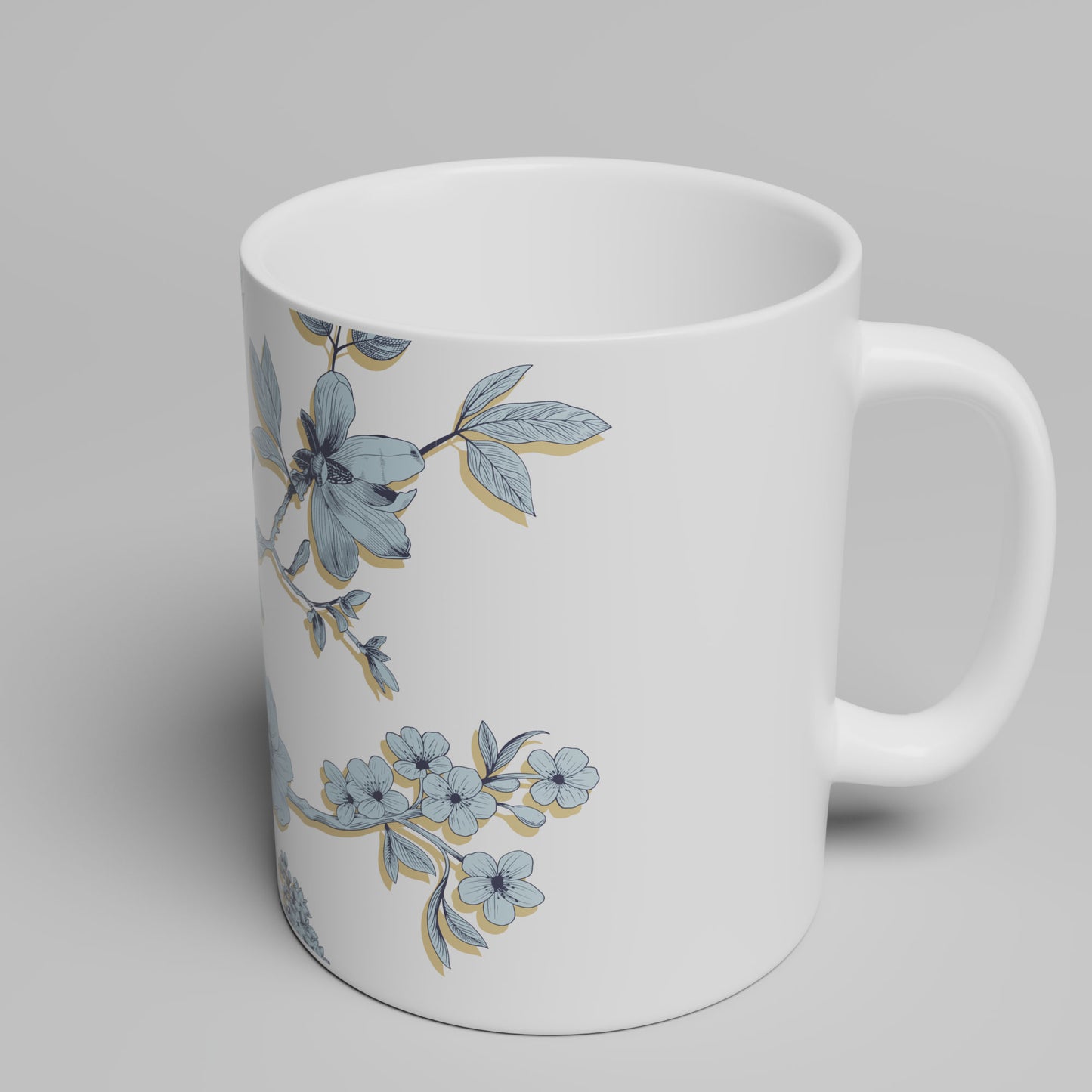 Blue Floral Mug