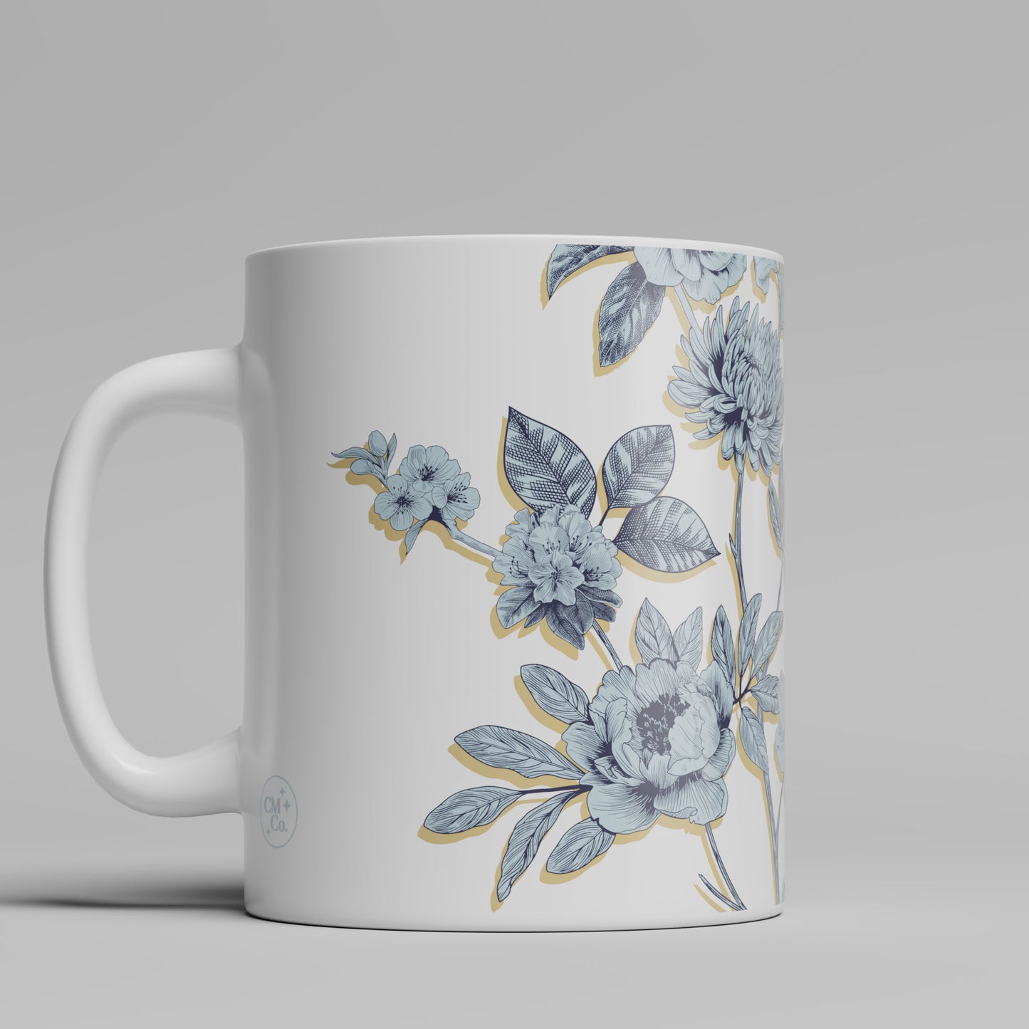Blue Floral Mug