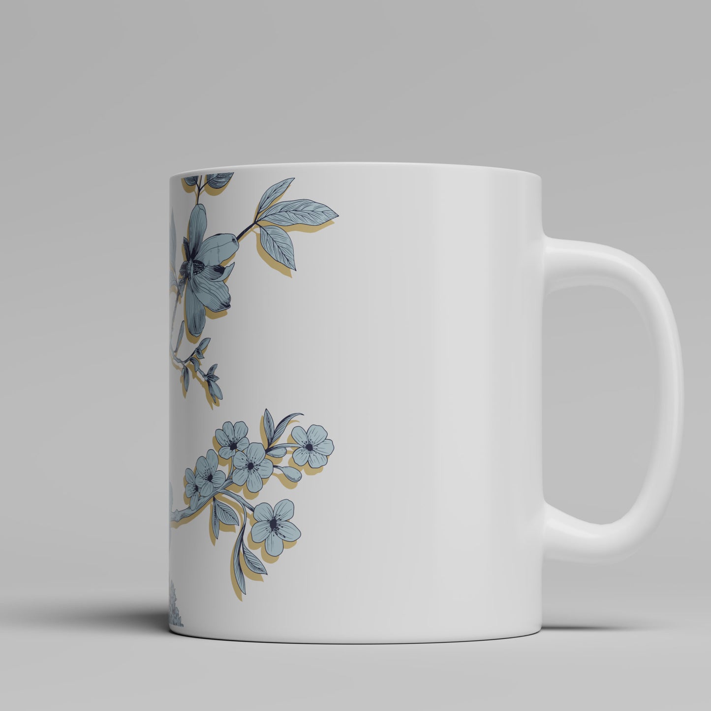 Blue Floral Mug