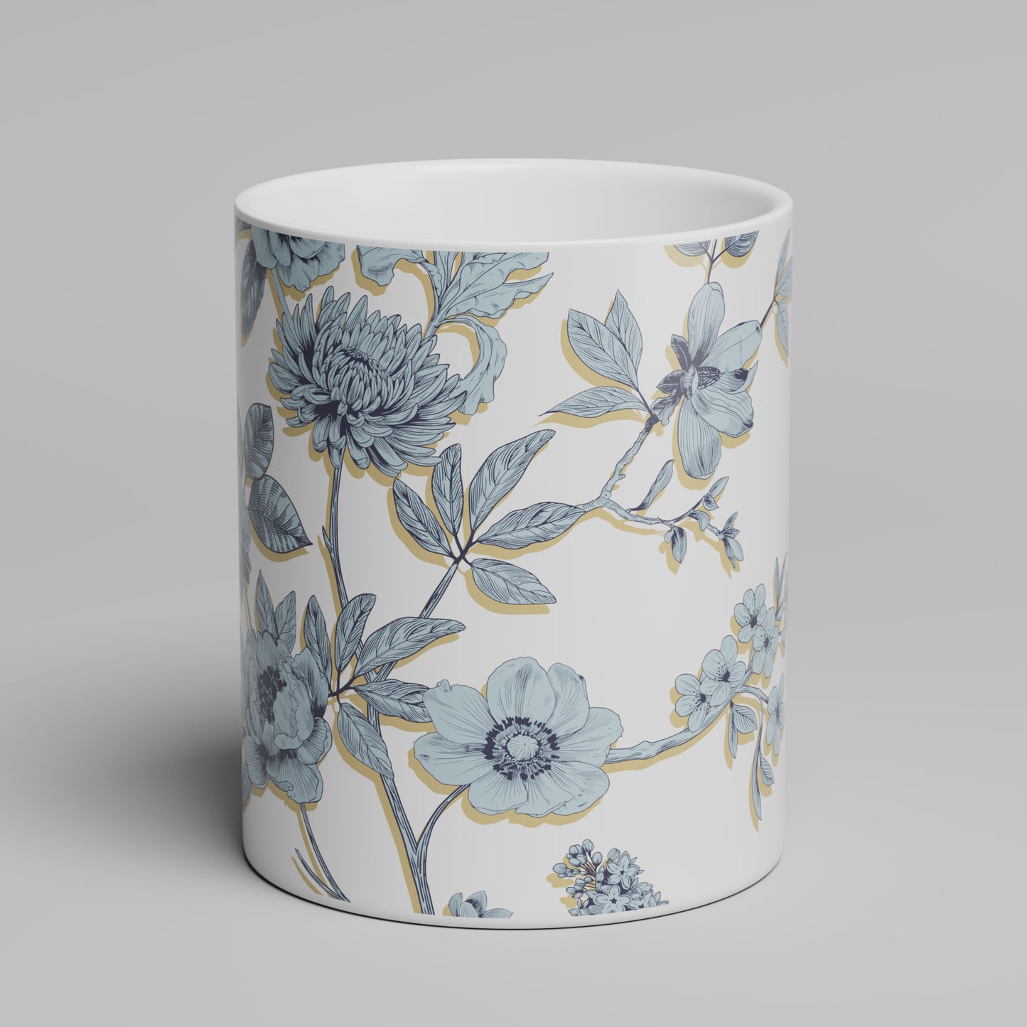 Blue Floral Mug