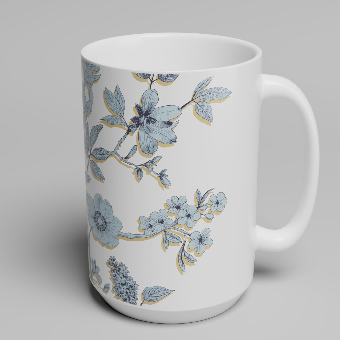 Blue Floral Mug
