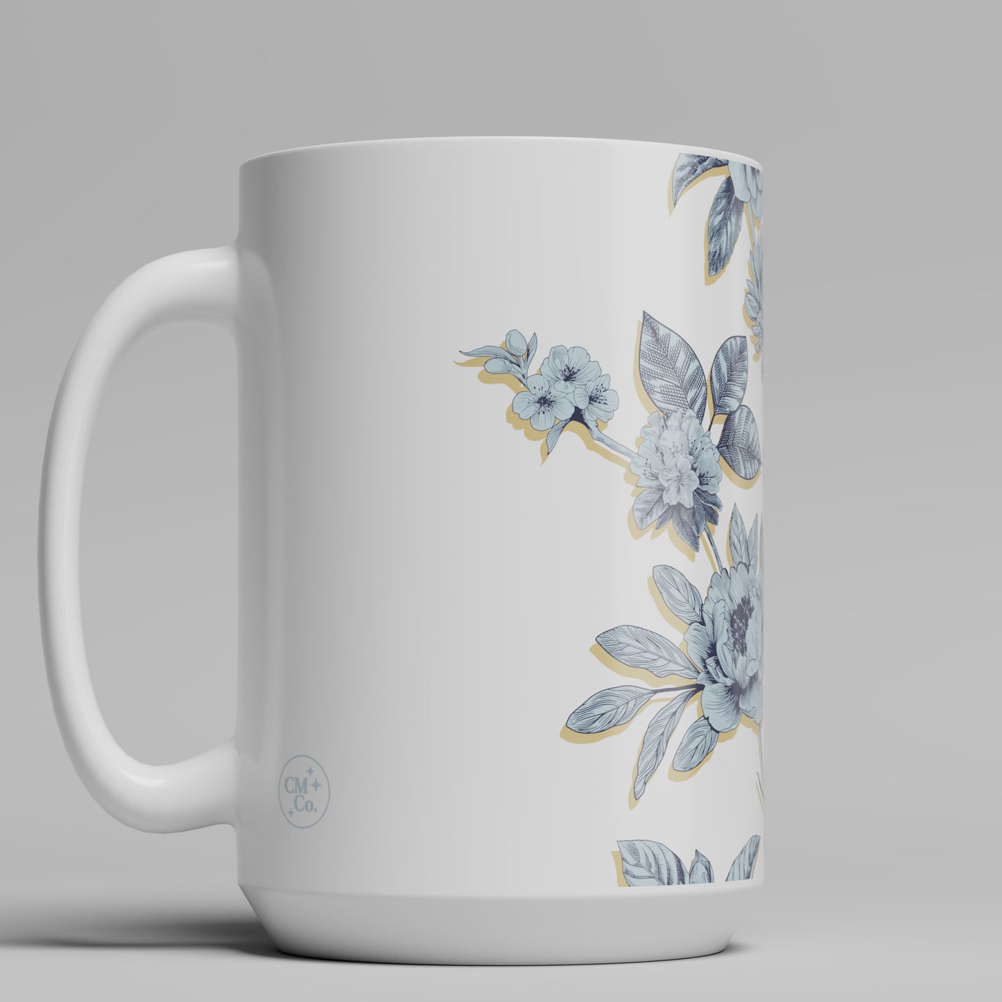 Blue Floral Mug