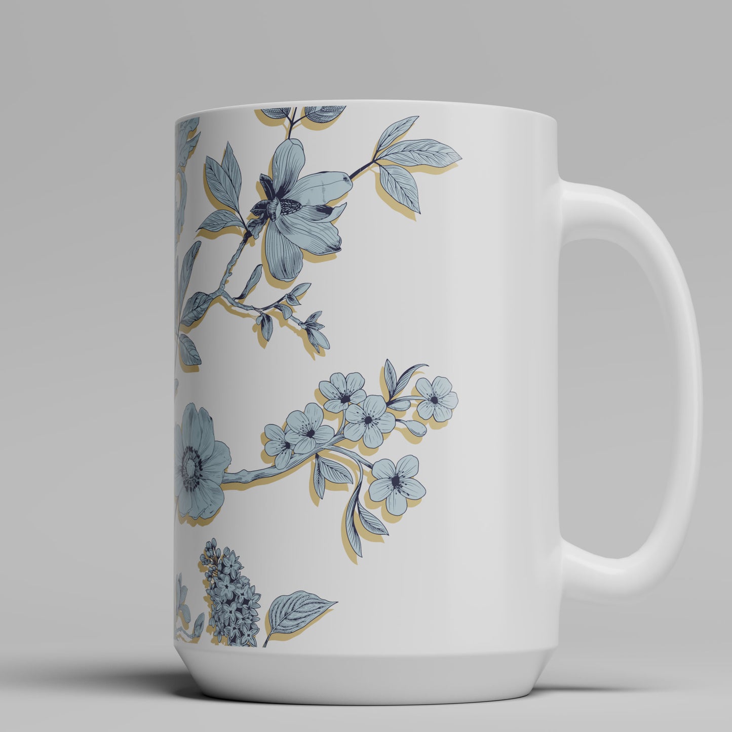 Blue Floral Mug