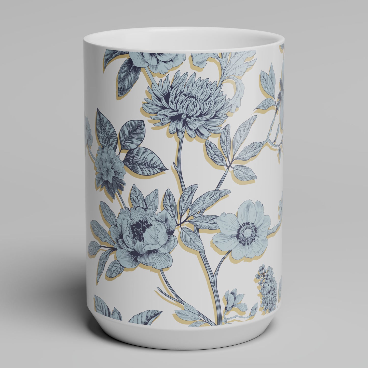 Blue Floral Mug