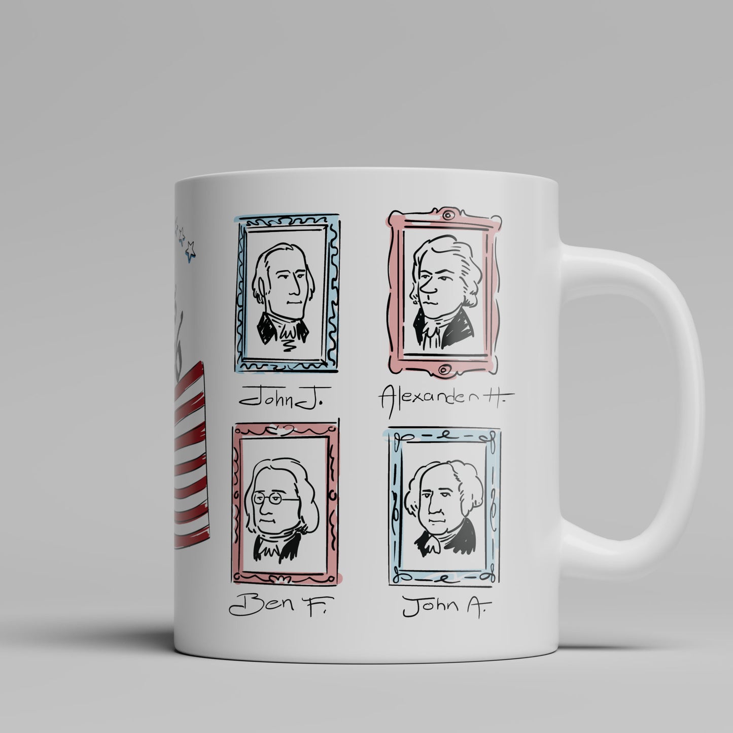 Class of '76: Figures of the American Revolution - 11oz & 15oz Coffee Mug