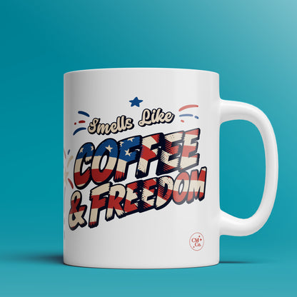 Smells Like Coffee & Freedom - 11oz & 15oz Coffee Mug