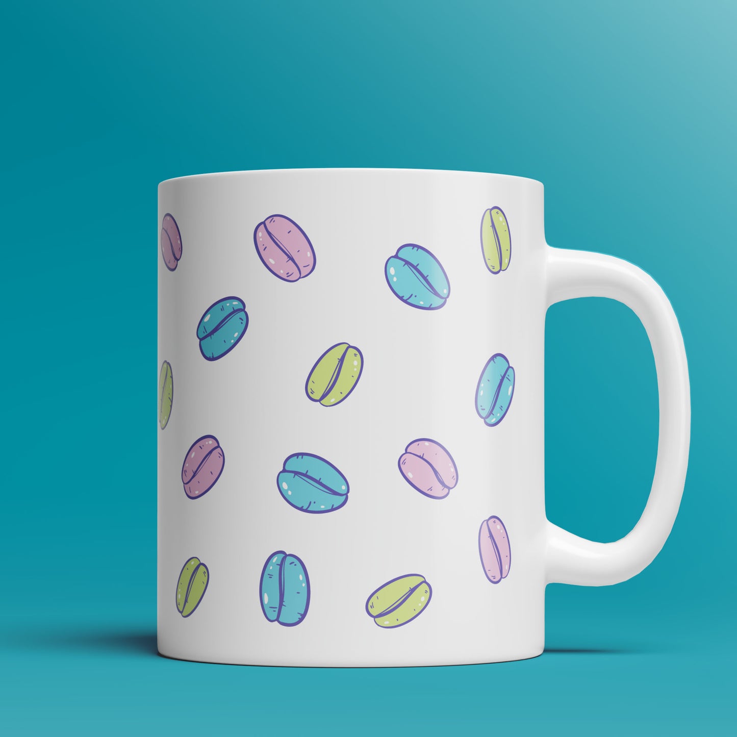 Beans Pattern Mug (5 colors)  - 11oz & 15oz Coffee Mug
