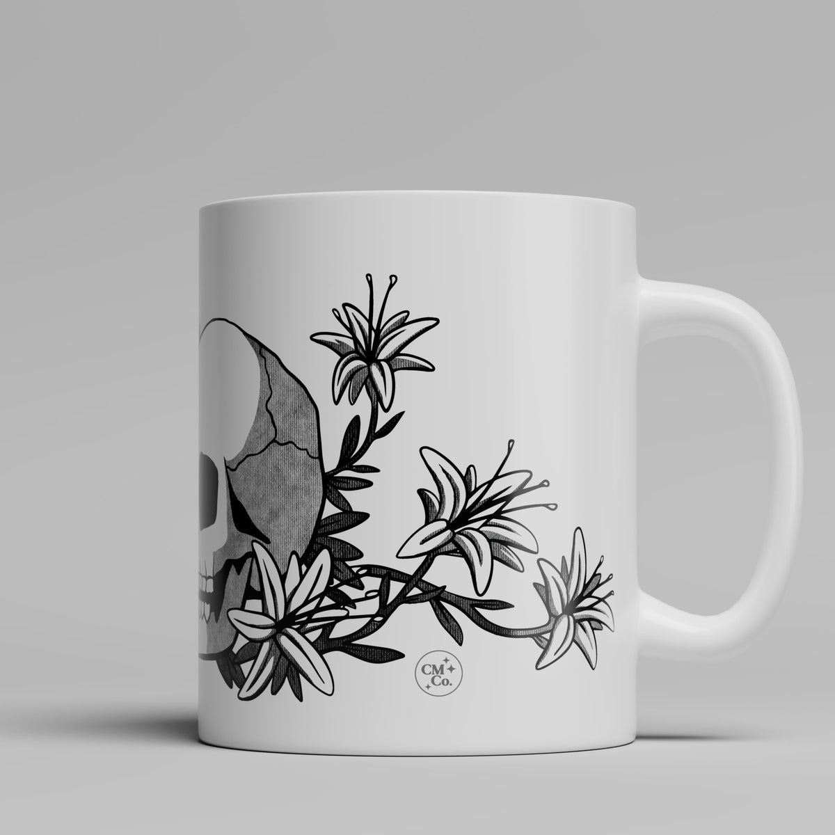Skull and Lilies Mug