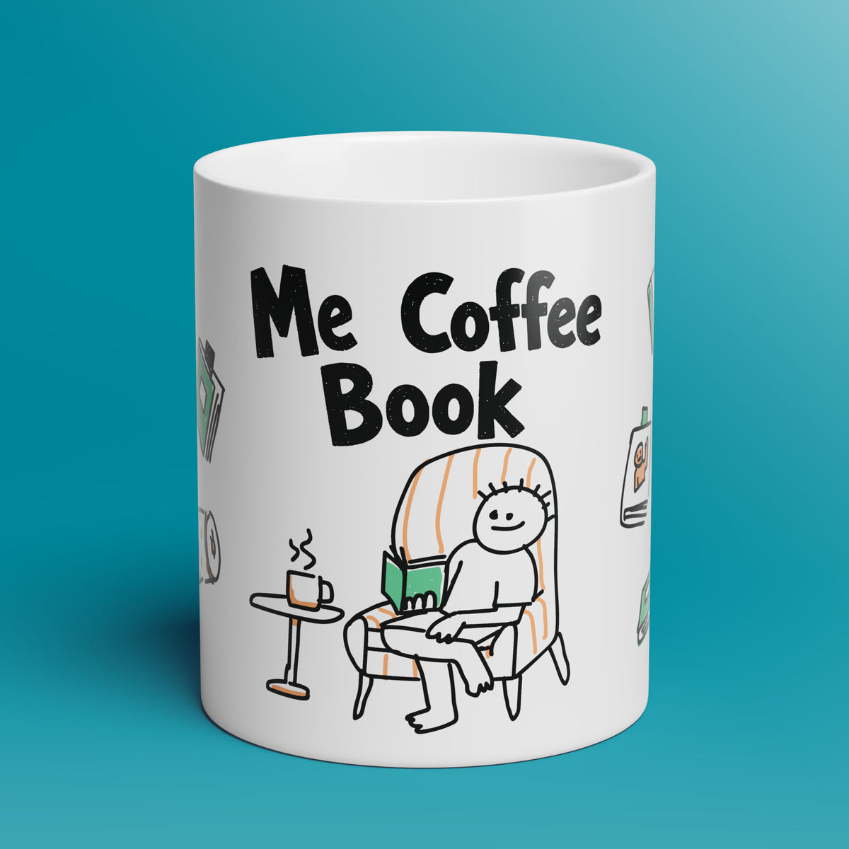 Me Coffee Book Mug