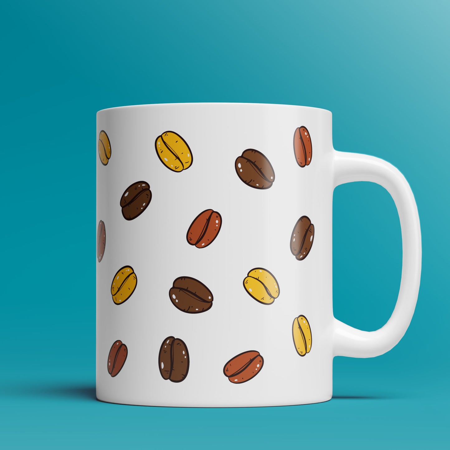 Beans Pattern Mug (5 colors)  - 11oz & 15oz Coffee Mug