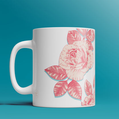 Rose Floral Mug  - 11oz & 15oz Coffee Mug