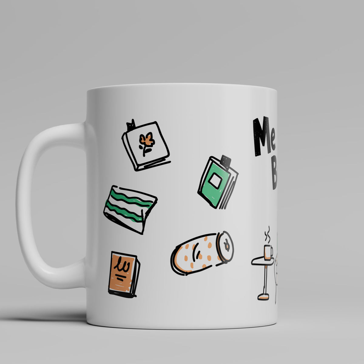 Me Coffee Book Mug