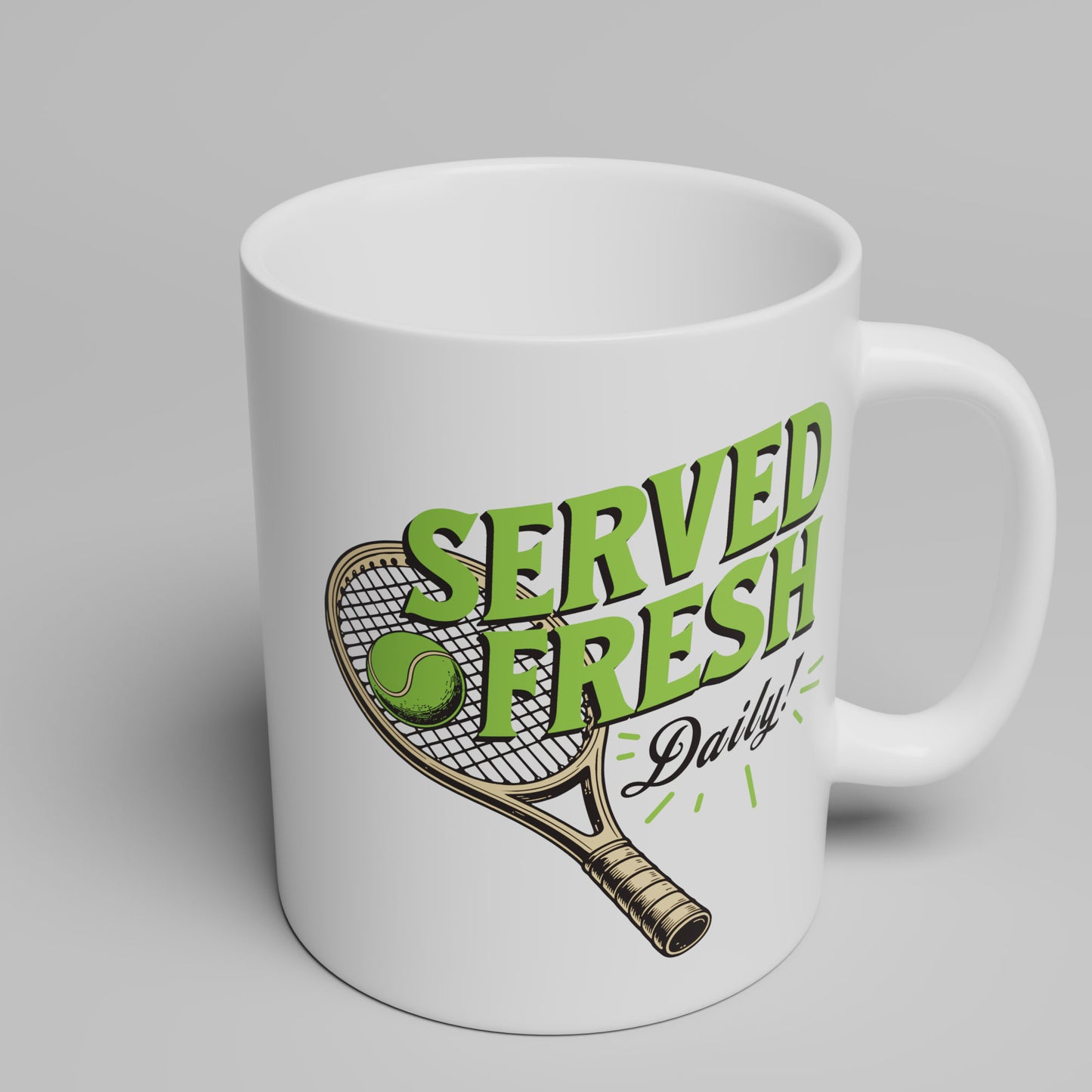 Tennis Served Fresh - 11oz & 15oz Coffee Mug