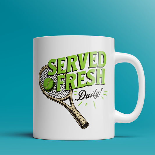 Tennis Served Fresh - 11oz & 15oz Coffee Mug