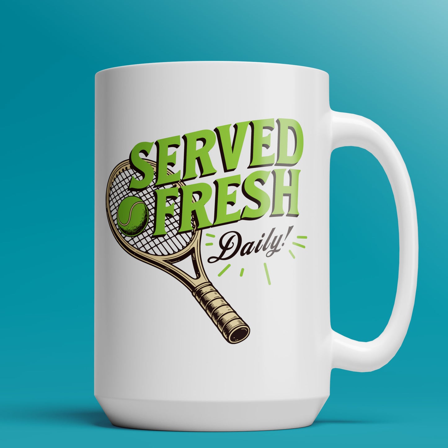 Tennis Served Fresh - 11oz & 15oz Coffee Mug